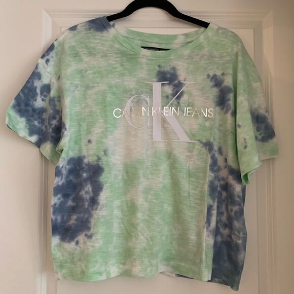 Calvin Klein | Oversized Tie-Dye Vintage Logo Tee - Picture 1 of 4